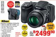 Nikon Digital Camera Coolpix + Bag & 4GB SD Card L830