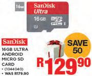 SanDisk 16GB Ultra Android Micro SD Card