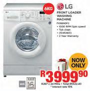 LG 6Kg Front Loader Washing Machine F10B8NDP2