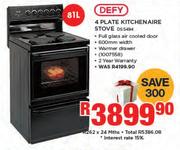 Defy 81Ltr 4 Plate Kitchenaire Stove DSS494