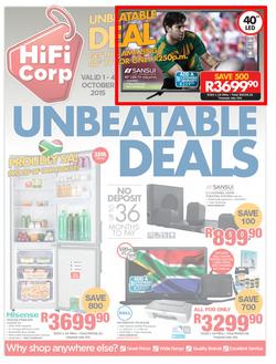 HiFi Corp : Unbeatable Deals (1 Oct - 4 Oct 2015), page 1