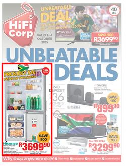 HiFi Corp : Unbeatable Deals (1 Oct - 4 Oct 2015), page 1