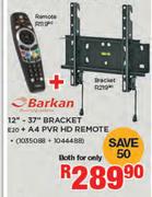 Barkan 12"-37" Bracket E20 + A4 PVR HD Remote