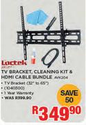 Loctek TV Bracket 32" To 65", Cleaning Kit & HDMI Cable AVK204