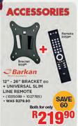 Barkan 12"-26" Bracket E10 + Universal Slim Line Remote