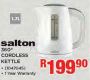 Salton 1.7Ltr 360° Cordless Kettle
