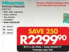 Hisense 220L Fridge/Freezer H220TWH