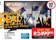 Sansui 32" HD Ready LED TV SLED32HDR