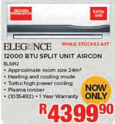 Elegance 12000 BTU Split Unit Aircon ELS912