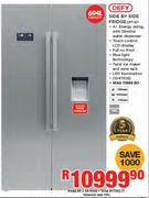 Defy 694ltr Stainless Steel Side By Side Fridge DFF417