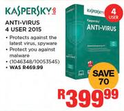 Kaspersky Anti-Virus 4 User 2015