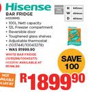 Hisense 130ltr Bar Fridge H130RMS