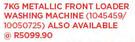 LG 7Kg Metallic Front Loader Washing Machine