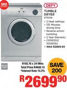 Defy 5Kg Tumble Dryer DTD256