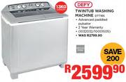 Defy 13Kg TwinTub Washing Machine DTT165