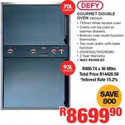 Defy 70L Gourmet Double Oven DBO429