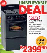 Defy 57L 4 Plate Stove DSS509