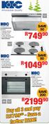 KIC Cookerhood KEX609IX+ KIC Stainless Steel Hob KHB604IX+ KIC 57L Stainless Steel Oven KEO603IX