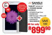 Sansui Tablet M7023G VP + Power Bank Bundle