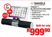 Sansui Tablet + Bluetooth Speaker