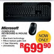 Microsoft Cordless Keyboard & Mouse 2000