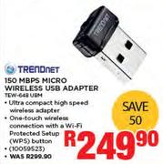 Trendnet 150Mbps Micro Wireless USB Adapter TEW-648 UBM