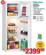Hisense 220Ltr Fridge/Freezer H220TWH