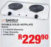Sansui Double Solid Hotplate SSH02A