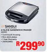 Sansui 4 Slice Sandwich Maker SSSM01