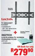 Loctek TV Bracket PSW698SF + Digitech LCD/Plasma/TV Screen Cleaning Fluid LCD-CLRI