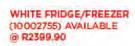 Hisense 220Ltr Fridge/Freezer In White H220TME