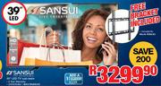 Sansui 39" LED TV SLED-39HDR