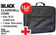 Black Clamshell Case Bag-Each