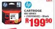 HP Black Cartridges 650 Series