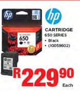 HP Cartridge 650 Series Black-Each