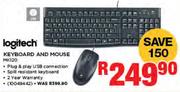 Logitech Keyboard And Mouse MK120