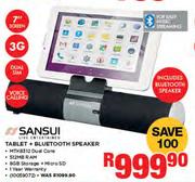 Sansui Tablet + Bluetooth Speaker