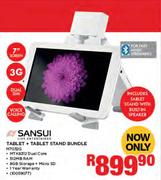 Sansui Tablet + Tablet Stand Bundle M7032G