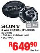 Sony 3 Way Coaxial Speakers XS-GT6938-Per Pair