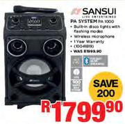 Sansui PA System PA 1000