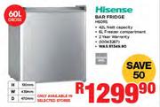 Hisense 60Ltr Bar Fridge H60RS