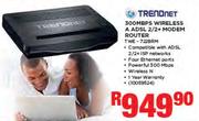 Trendnet 300 MBPS Wireless A ADSL 2/2 + Modem Router TWE-722BRM