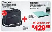 Targus Notebook Case 15.6" Plus Digitech Screen Cleaning Fluid LCD-CLRI
