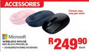 Microsoft Wireless Mouse 1850 Black/Pink/Blue-Each