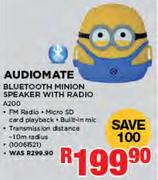 Audiomate Bluetooth Minion Speaker With Radio A200