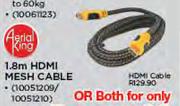 Aerial King 1.8m HDMI Mesh Cable