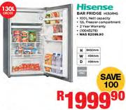 Hisense 130Ltr Bar Fridge H130RMS