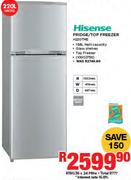 Hisense 220Ltr Fridge/Top Freezer H220TME
