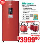 Hisense 230Ltr Single Door Fridge H230RRE-WD