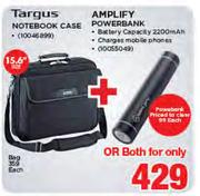 Targus Notebook Case 15.6" Plus Amplify Powerbank